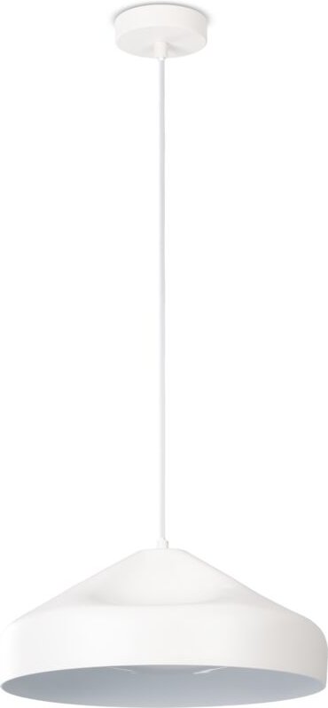 Hängeleuchte Wohnzimmer Esstisch Küchenlampe 1,5m Textilkabel Industriell Pendelleuchte - Typ 3, Weiß-Weiß - Paco Home