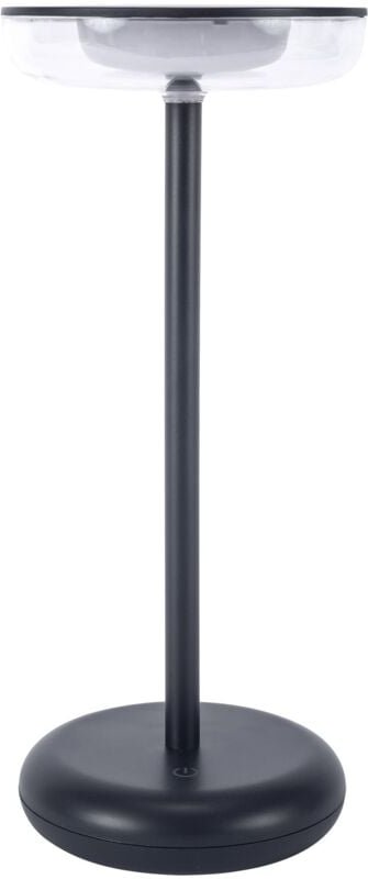 Pomer Sobremesa exterior en negro con luz led blanco cálido 3000K