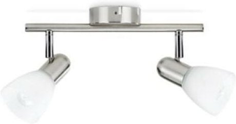 Philips - 2-flammiger burlap metallstrahler e14 ip20 nickel sockel - 5023217e7