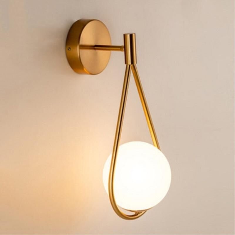Thumbnail - CHOYCLIT Schlafzimmer-Wandleuchte, LED-Vintage-Wandleuchte für den Innenbereich, rund, industriell, verstellbar, kugelfö...