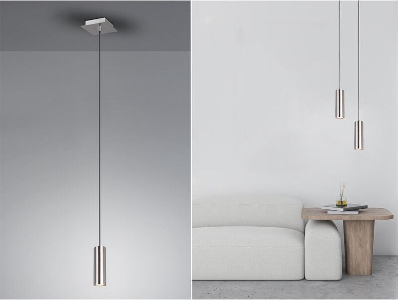 Pendelleuchte marley 1-flammig Metall in Silber, ø 12cm