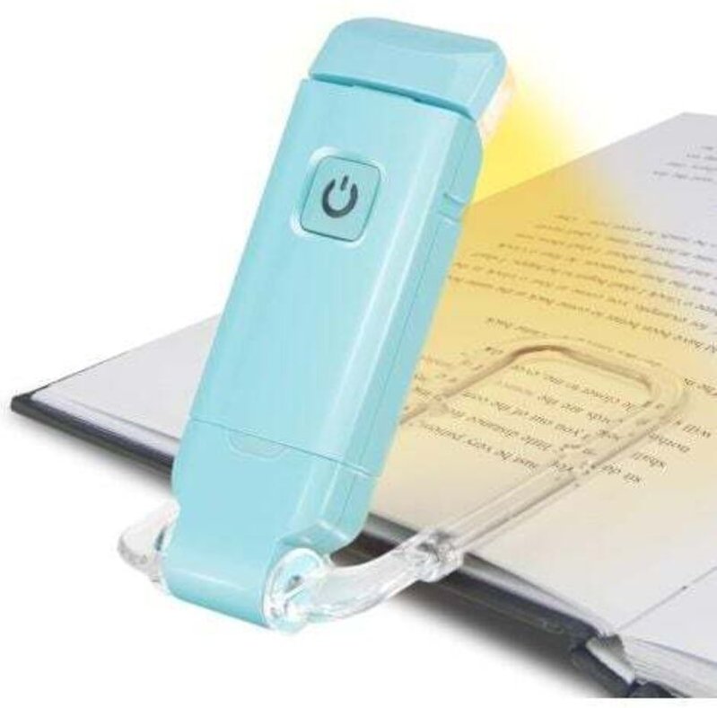 USB Leselampe LED Wiederaufladbare Buchlampe mit Leselampe zum Lesen im Bett Klemme 3 Helligkeitsstufen Einstellbar Falt...