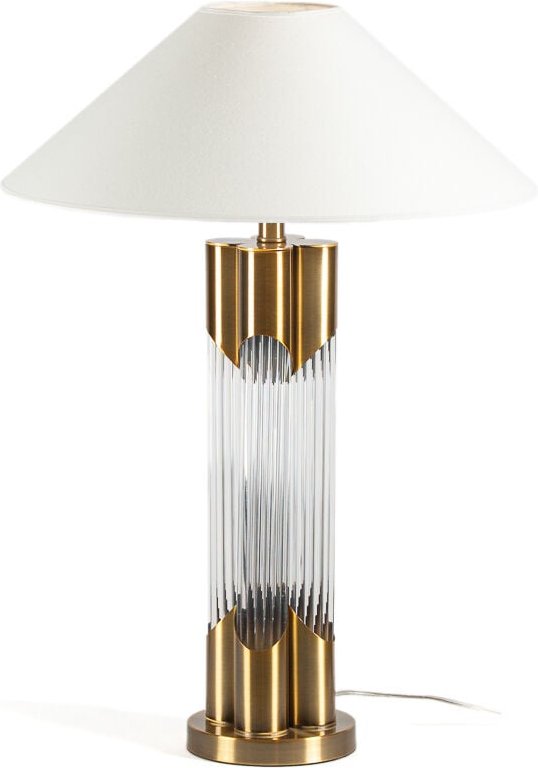 Tischlampe 16X16X60 Goldmetall/Transparentes Glas Ohne Lampenschirm