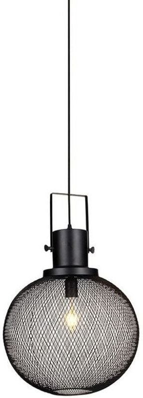 V-TAC VT-7301 Moderne schwarze E27-LED-Drahtgeflechtkugel-Pendellampenfassung Ф290mm - sku 3859