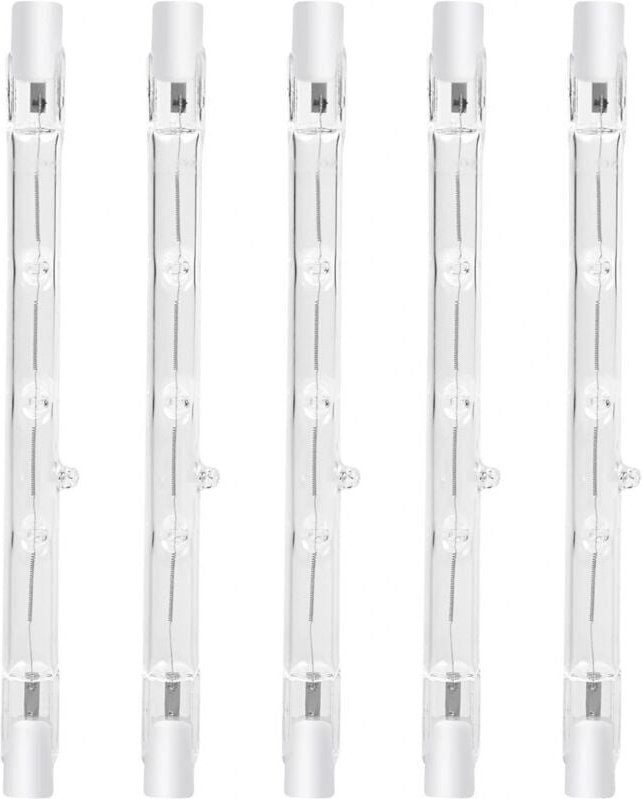 BEBUSINGOTO Dimmbare R7s-Halogen-Stiftlampe, 100 W, 118 mm, Warmweiß 2800 K, R7s, linearer Strahler 1500 lm, AC 220–240 ...