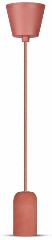 V-TAC LED-Kronleuchter aus Betonzylinder mit E27-Lampenfassung (max. 60 W), Farbe Rot