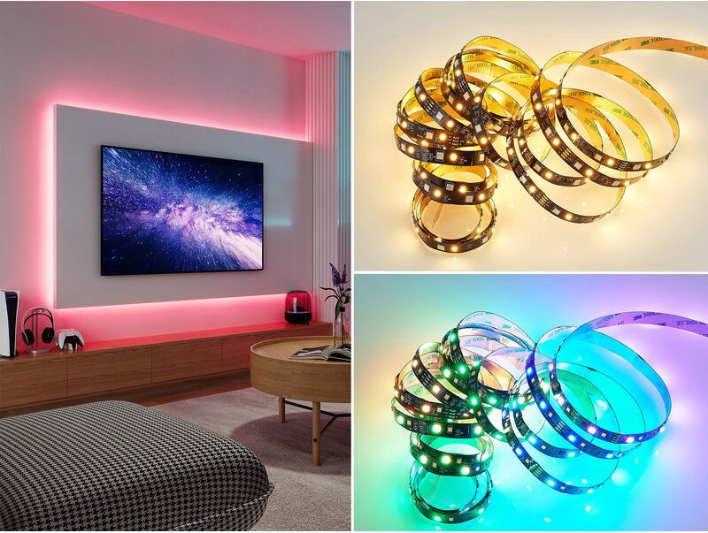 Reality Leuchten - led Streifen racer mit Fernbedienung, rgb & Sound Control Funktion - 5 Meter