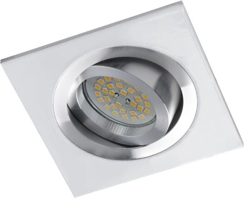 Cristalrecord - Helium versenkter Ring quadratisch weiß / Aluminium 03-061-00-000