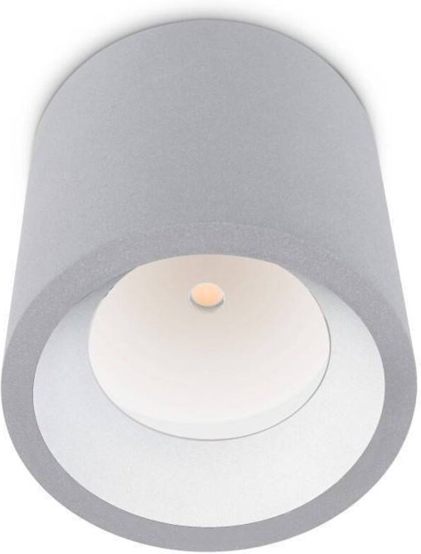 Ledkia - Plafón IP66 Cosmos led ø126mm led 17.6 Blanco cálido - 3000K on-off Gris 1118lm