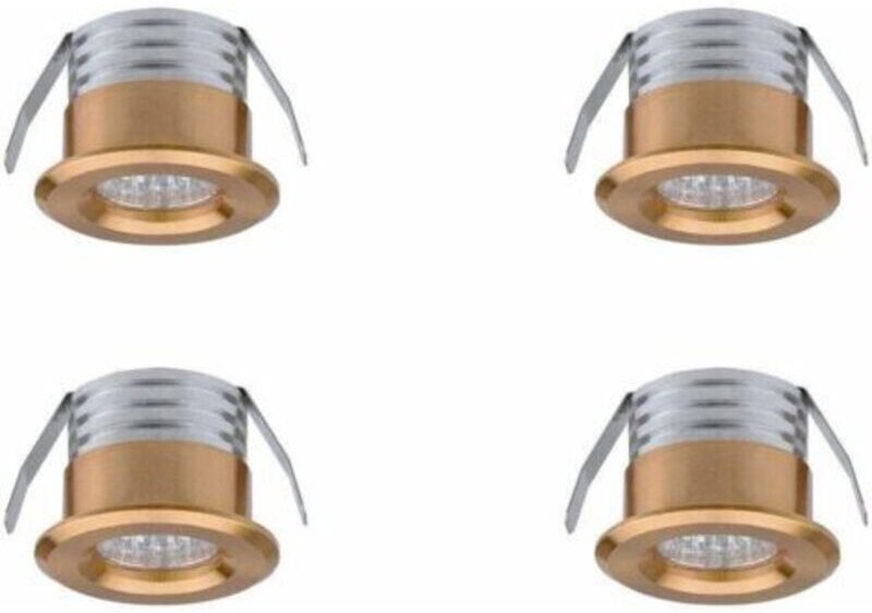CHOYCLIT 4er Set Mini-Einbaustrahler LED 3W Warmweiß Gold