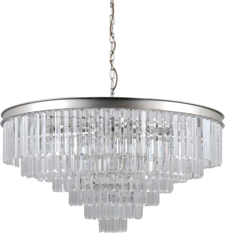 Italux Verdes Kronleuchter mit Kristallen Silber PND-44372-14A-SLVR-BRW