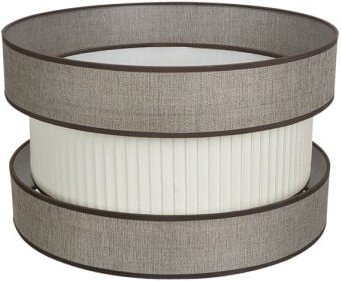 Fabrilamp - lampenschirm hängend/stehend lampenschirm wohnzimmer home e27 braun-beige 40dx40dx24h