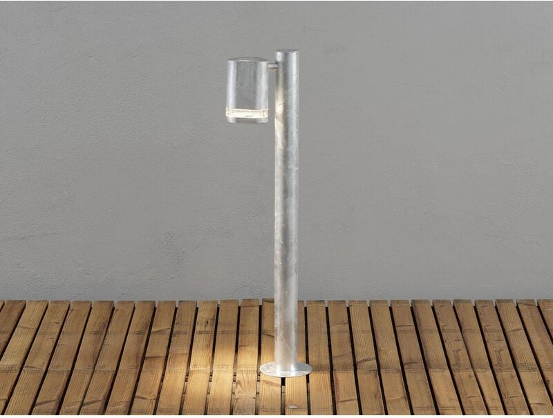 Konstsmide - Design led Wegeleuchte aus Stahl, Downlight Höhe 70cm, Silber