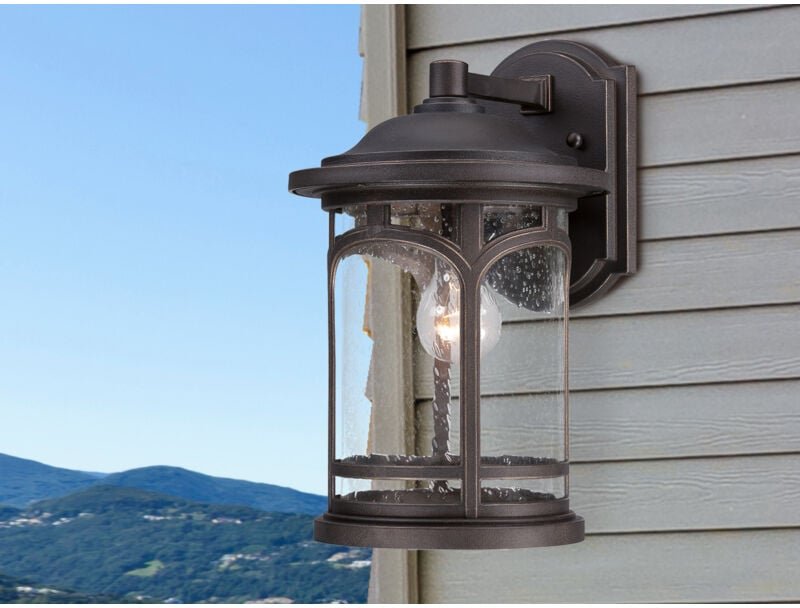 Thumbnail - Marblehead - 1 leichte mittelgroße Wandlaterne - Palladio Bronze Finish, E27 - Elstead