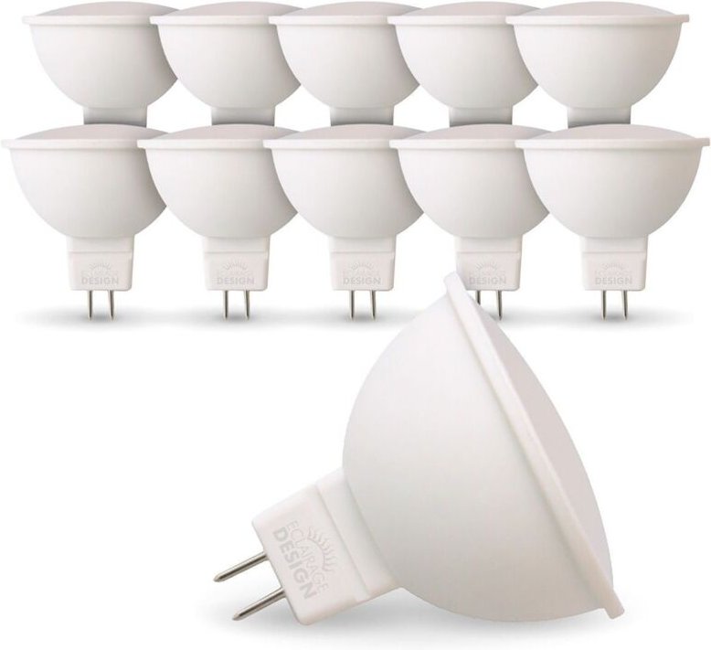 Set mit 10 LED-Lampen GU5.3 MR16 12V 5W Eq 40W Farbtemperatur: Warmweiß 2700K