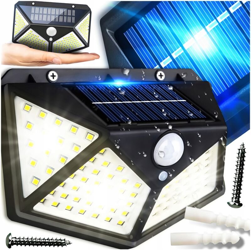 Solar-Gartenleuchte mit Dämmerungssensor, LED-Außenleuchte für Straßen