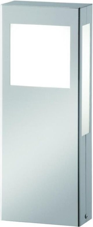 AquaPaulo Pollerleuchte, 18W, IP44, Kompaktleuchtstofflampe, 2G11, Edelstahl, edelstahl, Kunststoff opal