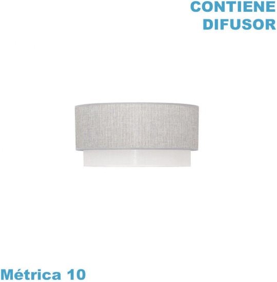 Thumbnail - Fabrilamp - hängelampenschirm kenia m10 grau/weiss 40dx38dx22h inklusive diffusor