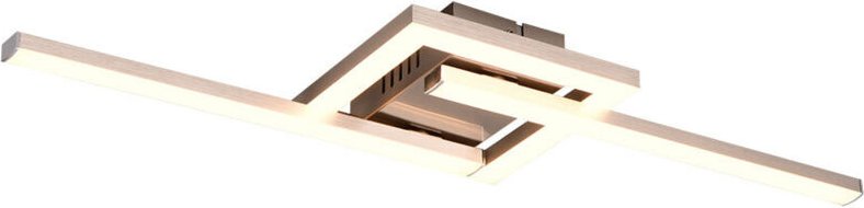 Reality Leuchten - Flache led Deckenleuchte viale Silber rechteckig groß, max. Breite 63cm