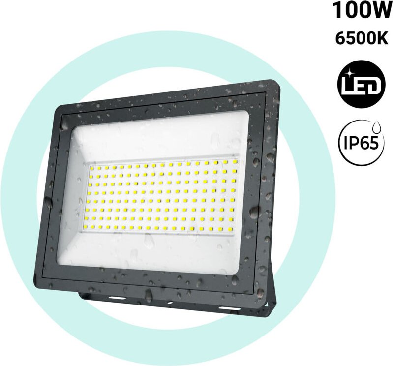 LED Außenstrahler - Slim - 100W - 9800lm - IP65