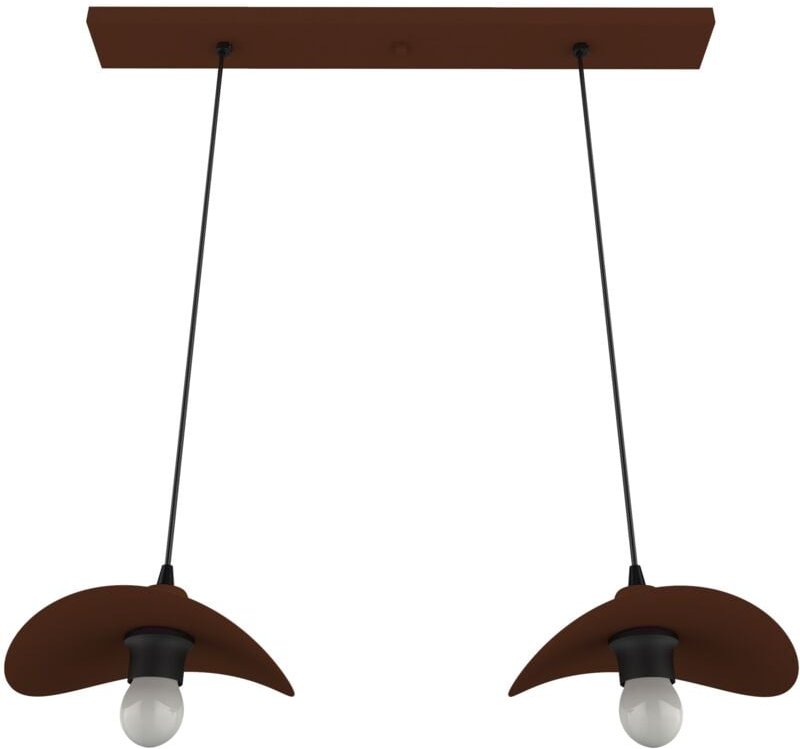 Piuma sospensione binario 2 luci monocolore opaco