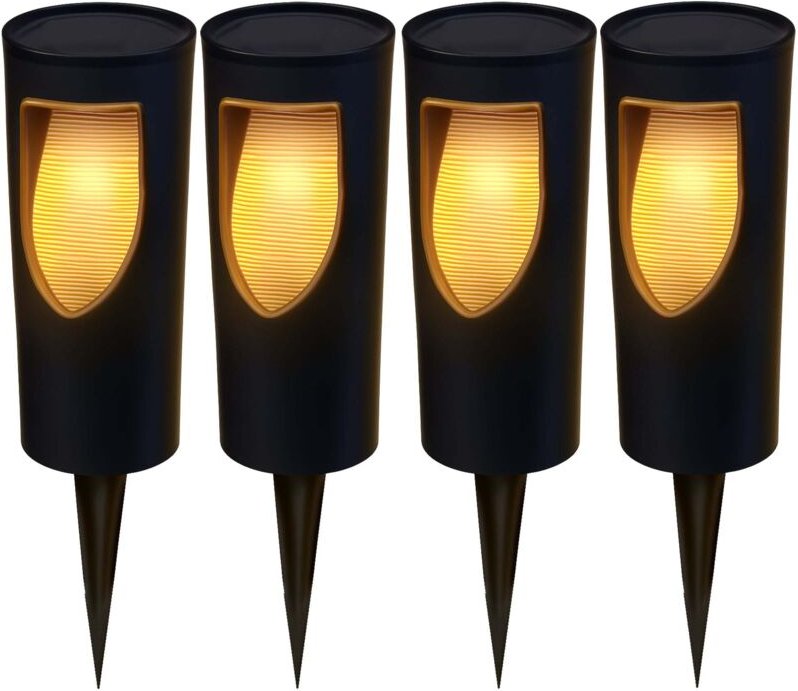 Set Mit 6 Solarbetriebenen Bodenleuchten GRILLY h34cm