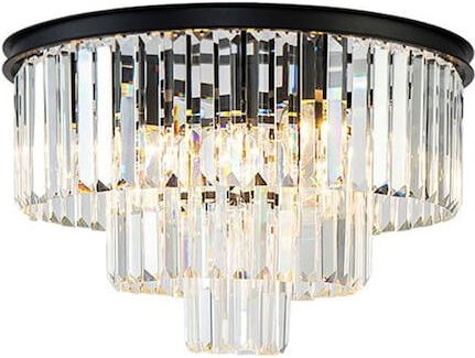 Hereford Fall – runde Kristall-Deckenleuchte 50 cm