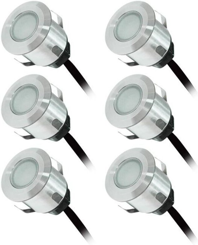 Set 6 Terrassen-Spots TERRASSO BLAU