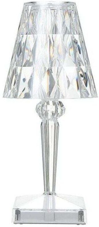 Aiperq - Diamant-Kristall-Tischlampe, wiederaufladbare Nachttischlampe aus Kristallglas für das Schlafzimmer, einstellba...