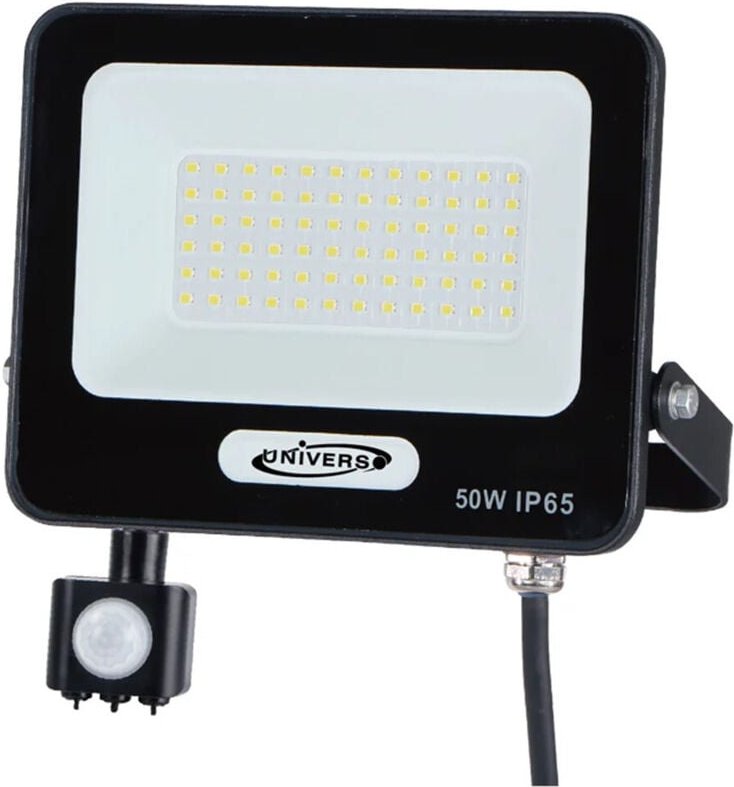 Trade Shop - copy of FARETTO LED 30W CON SENSORE MOVIMENTO PROIETTORE DA ESTERNO LUCE 6500K IP65 EK05-SEN-30 - Schwarz