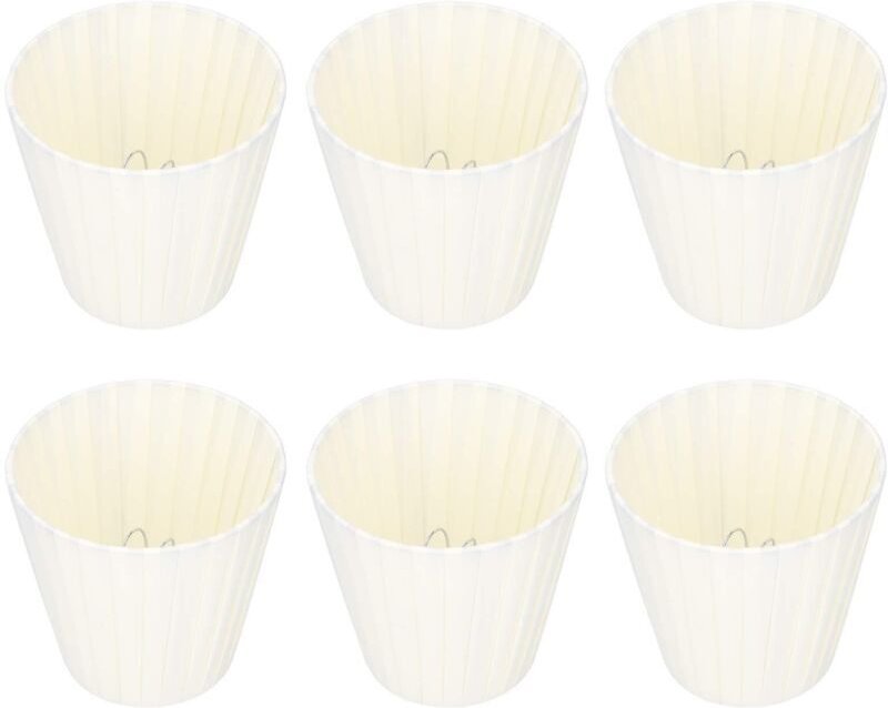 Wandlampenschirm, leichter Lampenschirm aus seidigem Stoff, beige, 6-teilig für Schlafzimmer/Flur