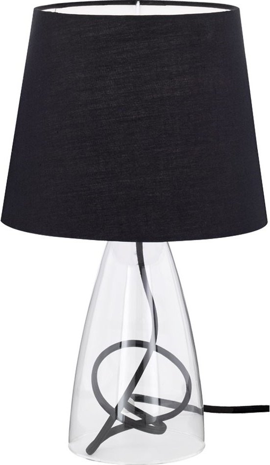 Tisch Lese Büro Lampe Leuchte Textil Schirm schwarz Action 800801100000