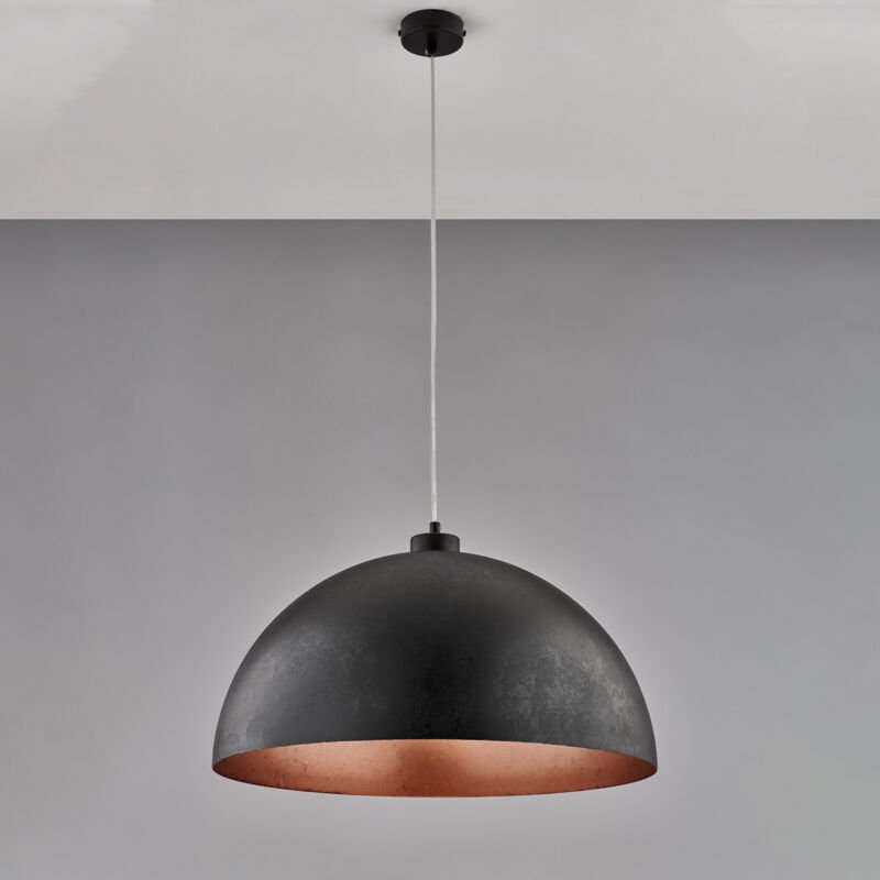 Alice – Deckenleuchte braun, Antikgold, Alabasterglas Ø14, 6-flammig, L99x50 – BL230-PL6-BR - Belight