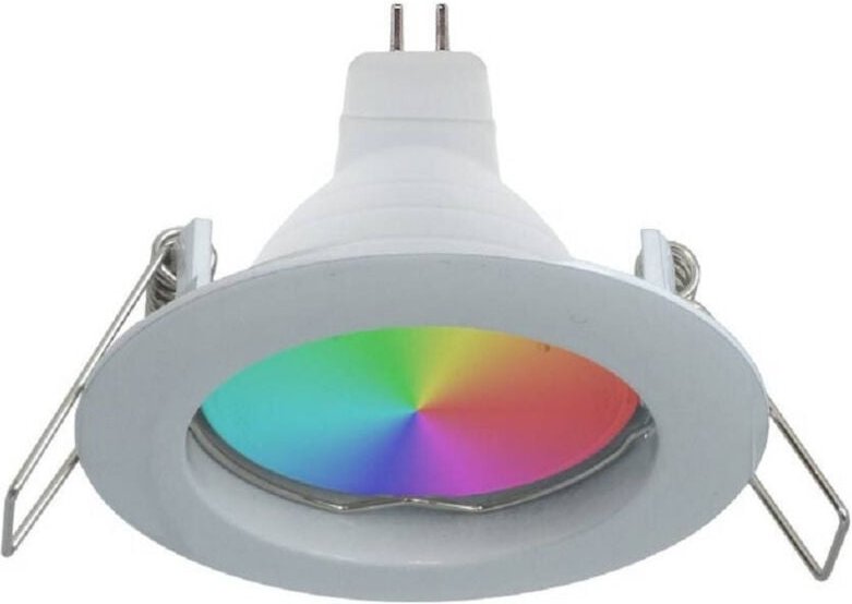 Trade Shop Traesio - Trade Shop - RGB+6000K LED-Strahler 6W 12V Einbaustrahler 6CM rund rgbw bunte Lichteffekte Boot - W...