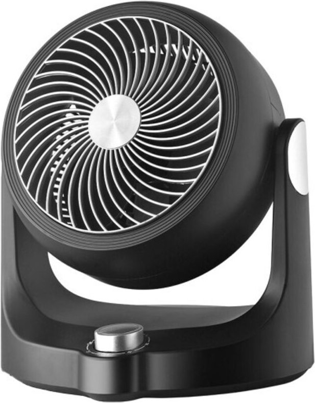 Tischventilator Cartago Schwarz/Silber 40w 3-stufig 3-stufig fest & drehbar einstellbar 28,3x25,7x19cm - Fabrilamp