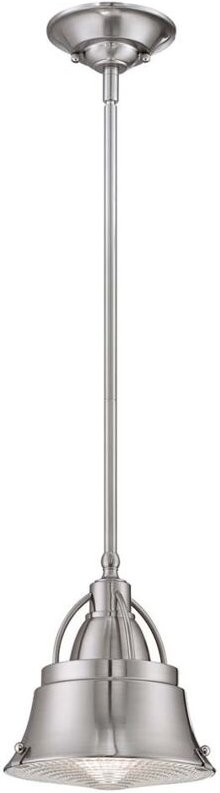 Pendelleuchte Hängelampe Deckenleuchte Nickel d 20,3 cm 1 Flammig Esszimmerlampe