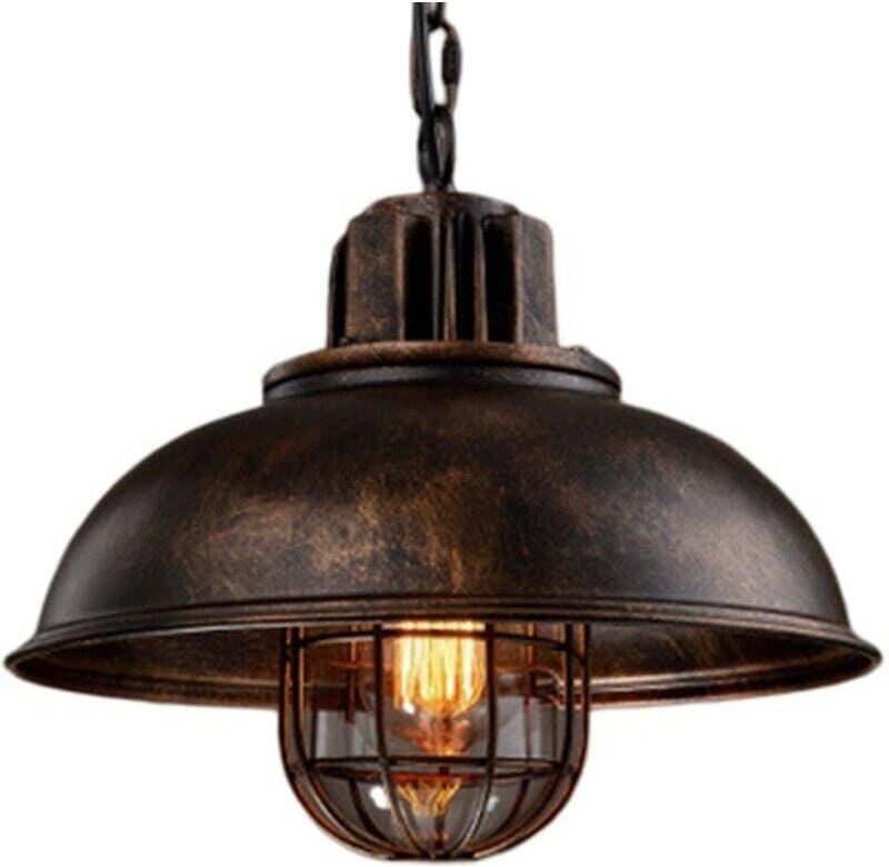 Industrielle Pendelleuchte, Ø33 cm, Industrieller Kronleuchter, Deckenleuchte, Metalllampenschirm, Dekorative Beleuchtun...