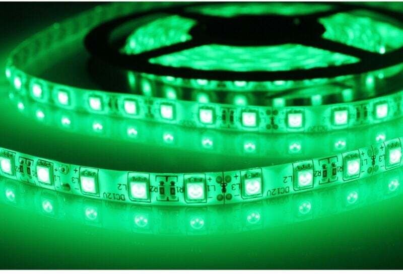 YMYNY - SMD-Streifen, LED-Streifen, Rolle, 5050, flexibel, 5 m, selbstklebend, für drinnen und draußen, IP65 – Grün