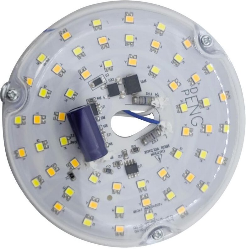 LED-Deckenleuchten-Ersatzpanel, 3CCT 3000K 4000K 6000K LED-Deckenventilator-Upgrade-Kit 4 Zoll energieeffiziente 15W Leu...