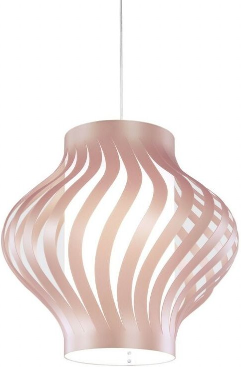 Rosa Metallaufhängung aus weißem Kunststoff Cm. 40 x 39 Std