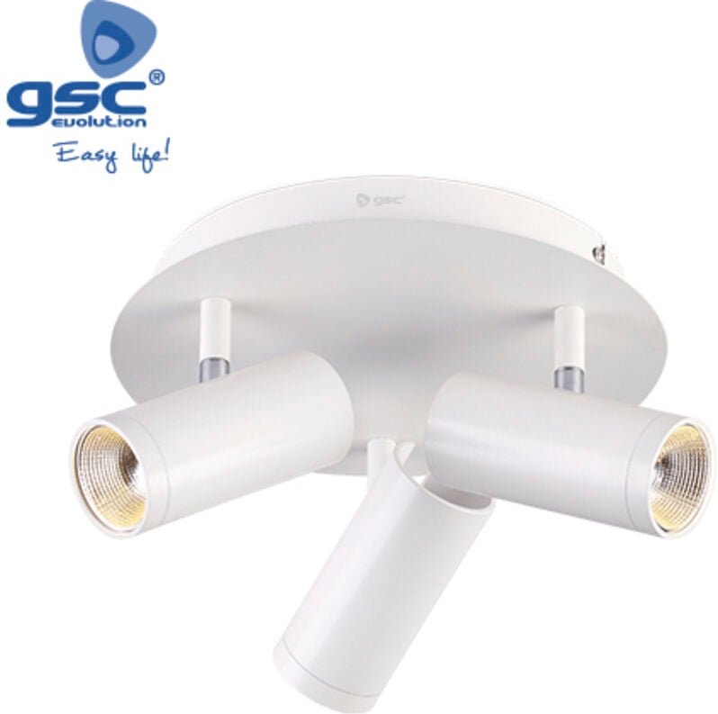 Deckenstrahler 3 kreisförmige Elemente GU10 Weiß GSC 000705202