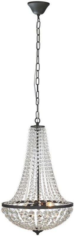 Markslojd - GRS107027 - 2 Light Crystal Kronleuchter Deckenleuchte Sandy Black, E14