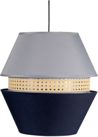 Fabrilamp - Hängeleuchte 3 Lampenschirme trajano1xe27 blau/ grau regx35x35 cm