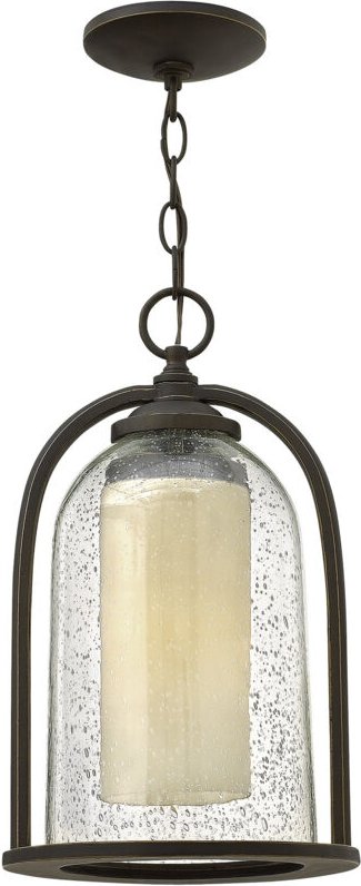 Quincy - 1 leichte Deckenlaterne im Freien Öl eingerieben Bronze, E27 - Elstead