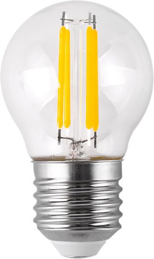 Kugelförmige Glühbirne 7x4,5d 4w klar e27 450lm 2700k