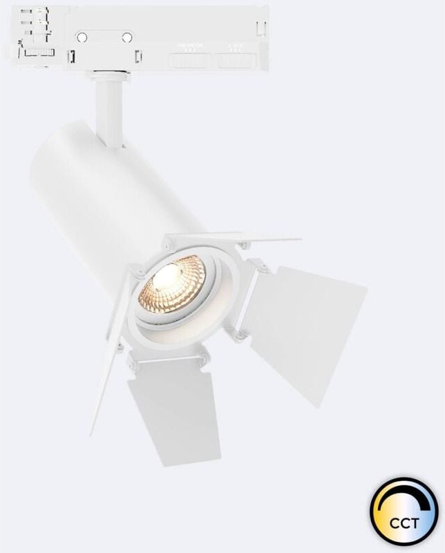 3-Phasenstromschiene LED-Strahler 20W Fasano Cinema CCT Wählbar Dimmbar Weiss (2700K - 3200K - 4000K) Wählbar