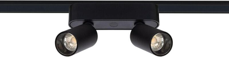 Efectoled - LED-Strahler Doppelt für Magnetschiene 25mm SuperSlim 10W 48V Schwarz 2700K Warmweiß