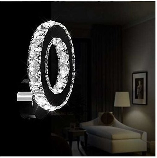 Led K9 Kristall Wandleuchte, 16W Wandleuchte, Wandleuchte für Wohnzimmer Schlafzimmer Flur, Kaltweißes Licht - Comely