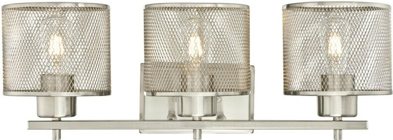 Wandleuchte Morrison Nickel gebürstet Dreiflammig