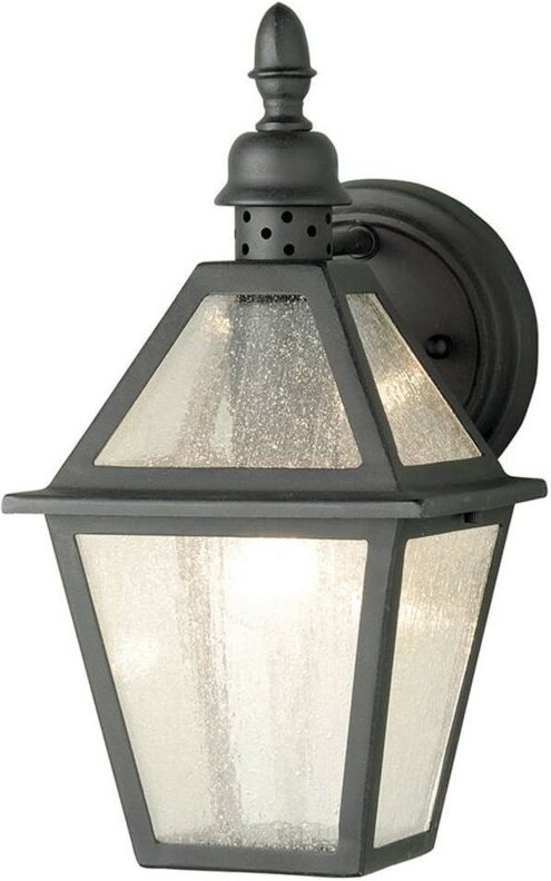 Elstead - Polruan - 1 Licht Außenwandlaterne Licht Schwarz IP44, E27